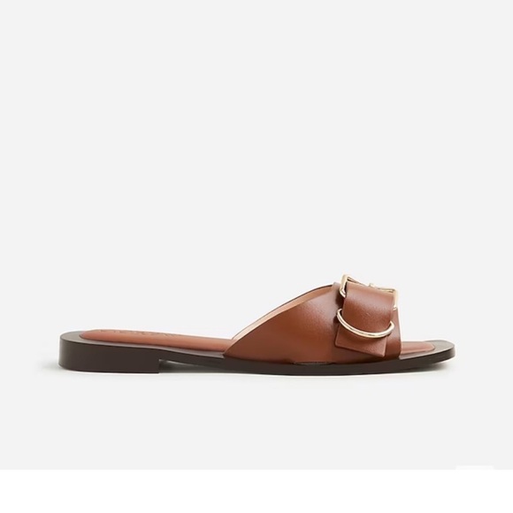 J. Crew Callie sandals in leather cedar brown size 9 NEW - Picture 4 of 8